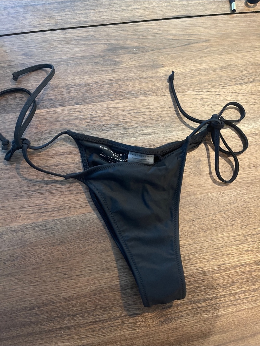 White Fox Swim Cabo Bottoms Black